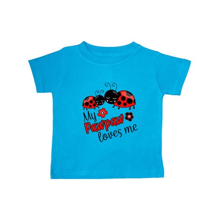 Inktastic My Pawpaw Loves Me with Cute Ladybugs Gift Baby Boy or Baby Girl T-Shirt