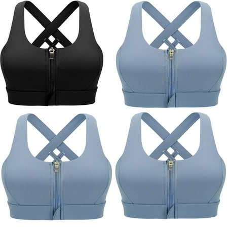 Sport Bra Zipper Front High Impact Sports Bras for Women Large Bust - Shockproof Fitness Gym Yoga Workout Running Push Up Plus Size Bra S-3XL(4-Packs)
Sport Bra Zipper Front High Impact Sports Bras for Women Large Bust - Shockproof Fitness Gym Yoga Workout Running Push Up Plus Size Bra S-3XL(4-Packs)
