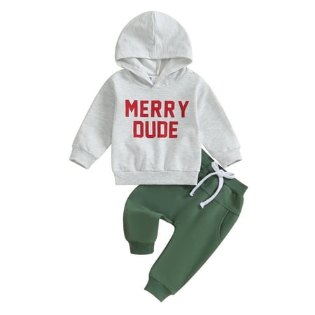 Qtinghua Infant Toddler Baby Boy Christmas Outfits Long Sleeve Letter Print Hoodie Tops+Long Pants Winter Clothes Green 12-18 Months
Qtinghua Infant Toddler Baby Boy Christmas Outfits Long Sleeve Letter Print Hoodie Tops+Long Pants Winter Clothes Green 12-18 Months