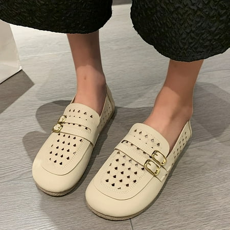 ZTTD Ladies Summer Flowers Solid Colour Shallow Mouth Hollow Breathable Flat Bottom Comfortable Large Size Single Shoes Casual Shoes
ZTTD Ladies Summer Flowers Solid Colour Shallow Mouth Hollow Breathable Flat Bottom Comfortable Large Size Single Shoes Casual Shoes