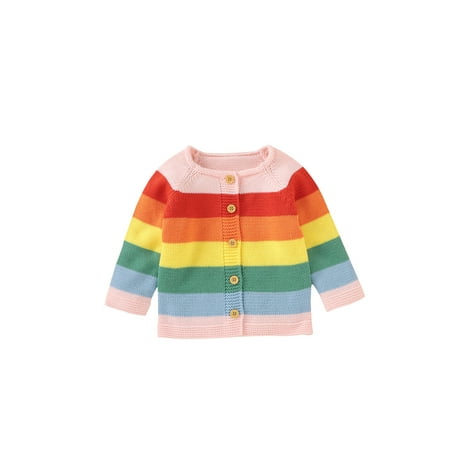 Yinyinxull Toddler Baby Girl Button-Down Cardigan Rainbow Long Sleeve Knitwear Fall Winter Sweater Light Pink 3-6 Months
Yinyinxull Toddler Baby Girl Button-Down Cardigan Rainbow Long Sleeve Knitwear Fall Winter Sweater Light Pink 3-6 Months