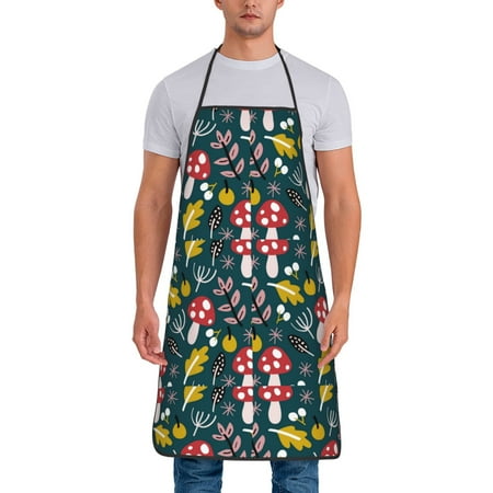 Jgfou Cartoon Leaf Mushroom Red Print Anti-fouling Apron for Men Women Waterproof Oil-Proof Kitchen Apron with Adjustable Straps Pocket and No-Pill No-Fade Fabric
Jgfou Cartoon Leaf Mushroom Red Print Anti-fouling Apron for Men Women Waterproof Oil-Proof Kitchen Apron with Adjustable Straps Pocket and No-Pill No-Fade Fabric