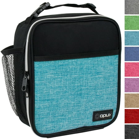 OPUX Premium Insulated Lunch Box | Soft Leakproof School Lunch Bag for Kids, Boys, Girls | Durable Reusable Work Lunch Pail Cooler for Adult Men, Women, Office Fits 6 Cans (Turquoise)