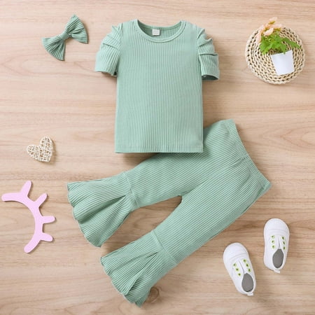 Tejiojio Girls and Toddlers Soft Cotton Clearance Toddler Baby Boys Girls Summer Ribbed Short-sleeved Button Top Shorts Hairpin Three-piece Set
Tejiojio Girls and Toddlers Soft Cotton Clearance Toddler Baby Boys Girls Summer Ribbed Short-sleeved Button Top Shorts Hairpin Three-piece Set