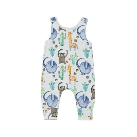 Seyurigaoka Newborn Baby Sleeveless Romper Cartoon Animal Cactus Printed Round Neck Jumpsuit Casual Simple Style Playsuit
Seyurigaoka Newborn Baby Sleeveless Romper Cartoon Animal Cactus Printed Round Neck Jumpsuit Casual Simple Style Playsuit
