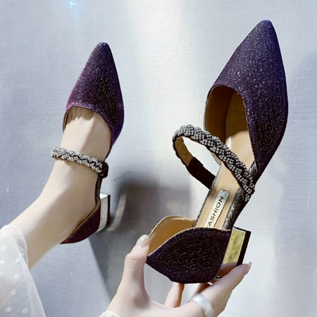 ERTUTUYI Women s Ladies Fashion Casual Pointed Toe Slip On Bling Low Heels Shoes Purple 37
ERTUTUYI Women s Ladies Fashion Casual Pointed Toe Slip On Bling Low Heels Shoes Purple 37