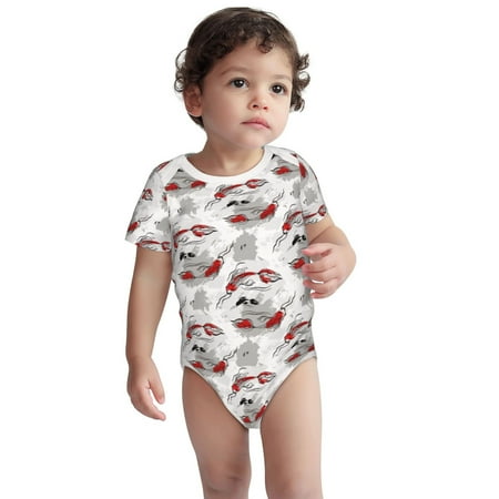 Fotbe Koi Fish Pattern Unisex-baby Short-sleeve Bodysuit Short Sleeve Bodysuits One-piece 100% Organic Cotton for Infant Baby Boys Unisex-3 Months
Fotbe Koi Fish Pattern Unisex-baby Short-sleeve Bodysuit Short Sleeve Bodysuits One-piece 100% Organic Cotton for Infant Baby Boys Unisex-3 Months