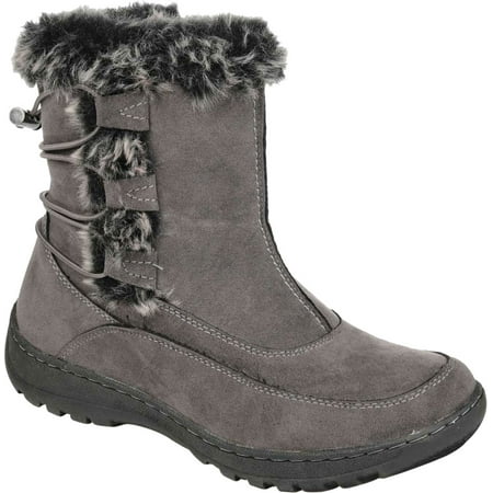Women s Journee Collection Wasilla Ankle Bootie Grey Faux Suede 6.5 M