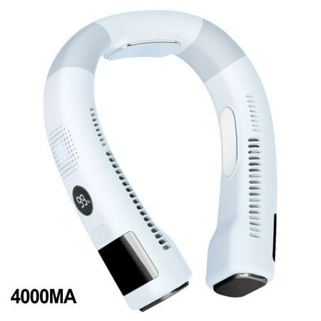 Portable leafless hanging neck fan usb charging lazy semiconductor refrigeration