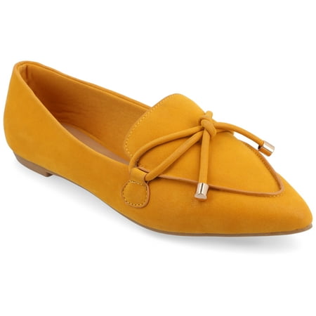 Journee Collection Womens Muriel Slip On Pointed Toe Loafer Flats