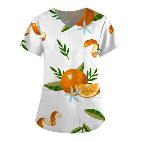 TKing Fashion Independence Day Women Plus Size Scrubs Top V-Neck Short Sleeve Printed Pockets Work Blouse for Women White M
TKing Fashion Independence Day Women Plus Size Scrubs Top V-Neck Short Sleeve Printed Pockets Work Blouse for Women White M