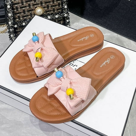 European and American style bowknot slippers Women‘s Outdoor Women‘s beach shoes summer new fashion non-slip soft bottom sandals
European and American style bowknot slippers Women‘s Outdoor Women‘s beach shoes summer new fashion non-slip soft bottom sandals
