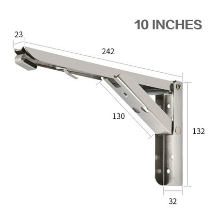 UPAIRC Stainless Steel Set of 2 Heavy Duty Folding Shelf Bracket Bench Mounted Support Table Wall Hinges
UPAIRC Stainless Steel Set of 2 Heavy Duty Folding Shelf Bracket Bench Mounted Support Table Wall Hinges