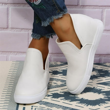 uikmnh Women Shoes Fashion Four Seasons Women Casual Shoes Mid Top Flat Bottom Comfortable Round Toe Slip On White 8
uikmnh Women Shoes Fashion Four Seasons Women Casual Shoes Mid Top Flat Bottom Comfortable Round Toe Slip On White 8