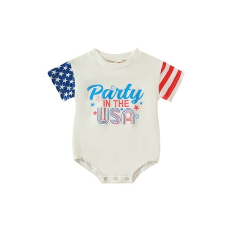 Tregren Infant Baby 4th of July Romper Short Sleeve American Flag Oversized T Shirt Bodysuit Jumpsuit
Tregren Infant Baby 4th of July Romper Short Sleeve American Flag Oversized T Shirt Bodysuit Jumpsuit