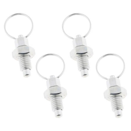 4Pcs Stainless Steel Non Lock-Out Indexing Plunger With Pull Ring M8