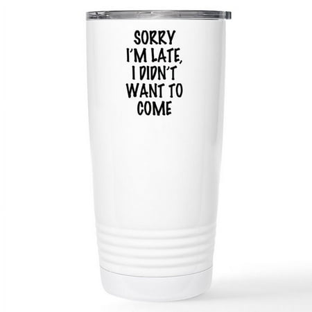 CafePress - Sorry I m Late I 16 Oz Stainless Steel Travel Mug - Insulated Stainless Steel Travel Tumbler 20 oz.
CafePress - Sorry I m Late I 16 Oz Stainless Steel Travel Mug - Insulated Stainless Steel Travel Tumbler 20 oz.