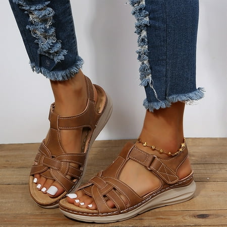 Foraging dimple Sandals One Button Light Flat Shoes Casual Rubber Sole Sandals Women s Sandals Brown
Foraging dimple Sandals One Button Light Flat Shoes Casual Rubber Sole Sandals Women s Sandals Brown