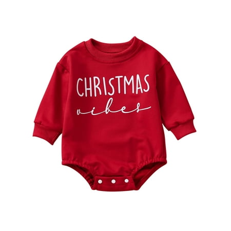 Jkerther Infant Baby Winter Romper Christmas Long Sleeve Round Neck Letter Print Bodysuit
Jkerther Infant Baby Winter Romper Christmas Long Sleeve Round Neck Letter Print Bodysuit