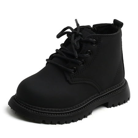 Unisex Girls Boys Zipper Frosted Leather Round Toe Lace Up Ankle Boots Non-Slip Waterproof Comfort Work Boot (Toddler/Little Kid)
Unisex Girls Boys Zipper Frosted Leather Round Toe Lace Up Ankle Boots Non-Slip Waterproof Comfort Work Boot (Toddler/Little Kid)