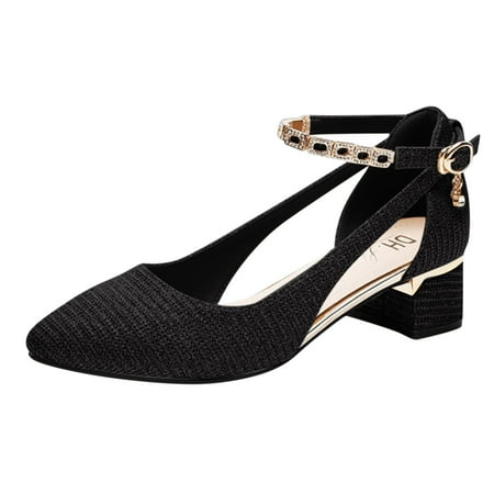Summer Shallow Mouth Women Single Shoes Thick Heel Buckle Pointed Toe Sandals
Summer Shallow Mouth Women Single Shoes Thick Heel Buckle Pointed Toe Sandals