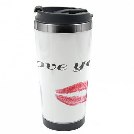 I Love You Travel Mug Red Kiss Lipstick Steel Thermal Cup 16 oz by Ambesonne
I Love You Travel Mug Red Kiss Lipstick Steel Thermal Cup 16 oz by Ambesonne