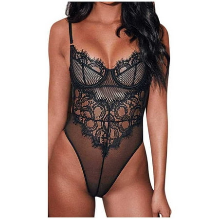 Zuwimk Lingerie For Women Womens Plus Size Lingerie Chemise Floral Lace See Through Bodysuit Lingerie Black L
Zuwimk Lingerie For Women Womens Plus Size Lingerie Chemise Floral Lace See Through Bodysuit Lingerie Black L