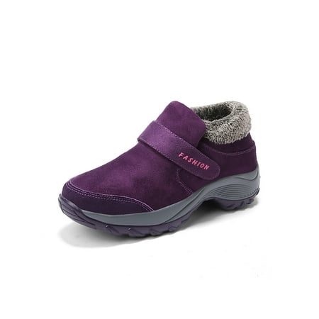Zodanni Womens Comfort Sneakers Trekking Slip Resistant Slip-On Breathable Thick Sole Walking Shoe Purple (women s plush lining) 7
Zodanni Womens Comfort Sneakers Trekking Slip Resistant Slip-On Breathable Thick Sole Walking Shoe Purple (women s plush lining) 7