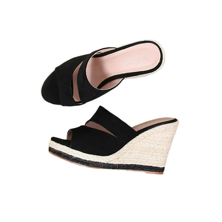 Colisha Ladies Espadrilles Beach Wedge Sandals Slip On Sandal Walking Lightweight Slippers Summer Black 5
Colisha Ladies Espadrilles Beach Wedge Sandals Slip On Sandal Walking Lightweight Slippers Summer Black 5