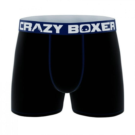 CRAZYBOXER Men s Boxer Briefs Black with Purple Stiches and Waistband