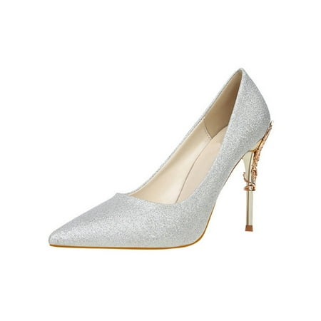 Crocowalk Women Dress Shoes Pointed Toe Stiletto Heels High Heel Pumps Ladies Party Lightweight Slip On Silver (Special PU) 5.5
Crocowalk Women Dress Shoes Pointed Toe Stiletto Heels High Heel Pumps Ladies Party Lightweight Slip On Silver (Special PU) 5.5
