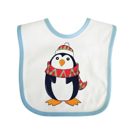 Inktastic Cuddly Christmas Penguin Gift Baby Boy or Baby Girl Bib