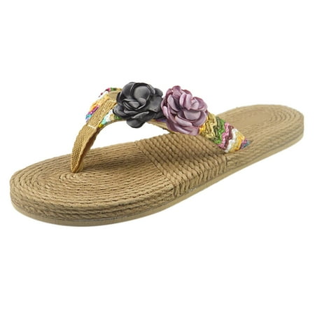 Follure Girl women s casual shoes Women Weave Beach Breathable Sandals Home Slipper Flowers Flip-Flops Flat Shoes Grey 37
Follure Girl women s casual shoes Women Weave Beach Breathable Sandals Home Slipper Flowers Flip-Flops Flat Shoes Grey 37