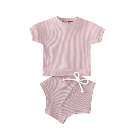 Fesfesfes Infant Kids Baby Boys Girls Solid Ribbed Stitch Tops T-shirt Shorts Outfits Set
Fesfesfes Infant Kids Baby Boys Girls Solid Ribbed Stitch Tops T-shirt Shorts Outfits Set