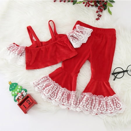 Cathalem Sweatpants for Teen Toddler Girls Christmas Sleeveless Lace Vest T Shirt Tops Flare Pants Cute Outfits with Sweatpants Childrenscostume Red 12-18 Months
Cathalem Sweatpants for Teen Toddler Girls Christmas Sleeveless Lace Vest T Shirt Tops Flare Pants Cute Outfits with Sweatpants Childrenscostume Red 12-18 Months