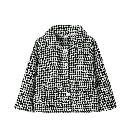 KIMI BEAR Toddler Girls Coat 3T Toddler Girls Autumn Winter Top 4T Toddler Girls Casual Houndstooth Print Lapel Long Sleeve Coat Black + White
KIMI BEAR Toddler Girls Coat 3T Toddler Girls Autumn Winter Top 4T Toddler Girls Casual Houndstooth Print Lapel Long Sleeve Coat Black + White