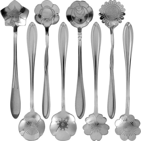 Pluokvzr 8 Pcs Flower Spoon Coffee Teaspoon Set Reusable Stainless Steel Dessert Spoon Durable Anti Rust Tableware Spoon Creative
Pluokvzr 8 Pcs Flower Spoon Coffee Teaspoon Set Reusable Stainless Steel Dessert Spoon Durable Anti Rust Tableware Spoon Creative