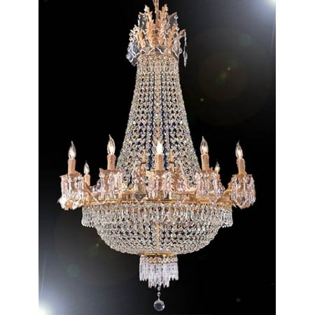 French Empre Crystal Chandelier H25" X W32" 12 LIGHTS