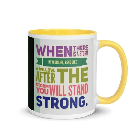 GloWell Designs - Mug with Color Inside - Motivational Quote - Bend Like a Willow
GloWell Designs - Mug with Color Inside - Motivational Quote - Bend Like a Willow
