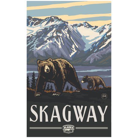Skagway Alaska Grizzlies Giclee Art Print Poster by Paul A. Lanquist (24" x 36")