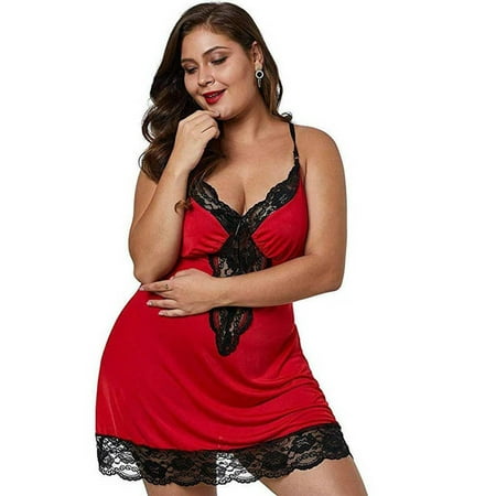 DYMADE Women s Plus Lingeries Sleepwear Sexy Sleeveless Lace Spaghetti Strap Chemise Nightdress
DYMADE Women s Plus Lingeries Sleepwear Sexy Sleeveless Lace Spaghetti Strap Chemise Nightdress