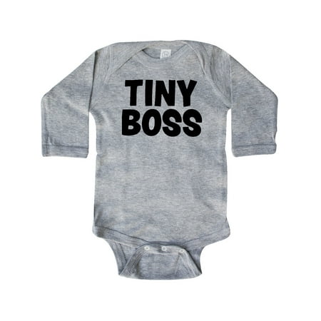 Inktastic Tiny Boss Gift Baby Boy or Baby Girl Long Sleeve Bodysuit