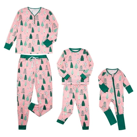 Spring hue Matching Family Christmas Pajamas Long Sleeve Pine Tree Print Tops + Pants Set
Spring hue Matching Family Christmas Pajamas Long Sleeve Pine Tree Print Tops + Pants Set