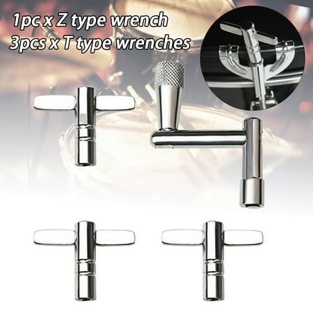 Sioweci 4Pcs Portable T Z Type Drum Tuning Key Repair Spanners Steel Wrenches Tool Set Silver
Sioweci 4Pcs Portable T Z Type Drum Tuning Key Repair Spanners Steel Wrenches Tool Set Silver