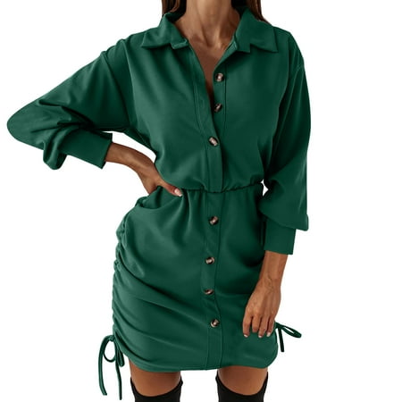 ZIZOCWA Knit Wrap Dress Denim Tunic Dress For Women Ladies Casual Button Solid Color Collar Corset Drawstring Shirt Dress Dress Formal
ZIZOCWA Knit Wrap Dress Denim Tunic Dress For Women Ladies Casual Button Solid Color Collar Corset Drawstring Shirt Dress Dress Formal
