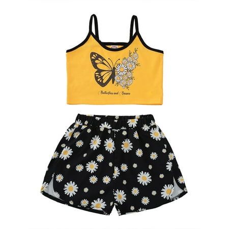 Binpure Kids Girls Fashion 2-piece Outfit Set Butterfly Print Tops+Shorts Set
Binpure Kids Girls Fashion 2-piece Outfit Set Butterfly Print Tops+Shorts Set