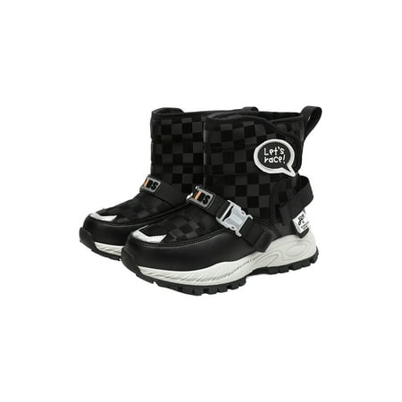 Fangasis Unisex Kids Casual Snow Boots Plaid Mid Calf Boot Walking Breathable Round Toe Warm Shoe Black 3Y
Fangasis Unisex Kids Casual Snow Boots Plaid Mid Calf Boot Walking Breathable Round Toe Warm Shoe Black 3Y