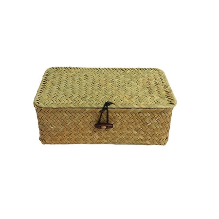 VEAREAR Storage Box Large Capacity Decorative with Lid Rectangle Vintage Handmade Rattan Snack Cosmetics Organizer Home Supplies
VEAREAR Storage Box Large Capacity Decorative with Lid Rectangle Vintage Handmade Rattan Snack Cosmetics Organizer Home Supplies