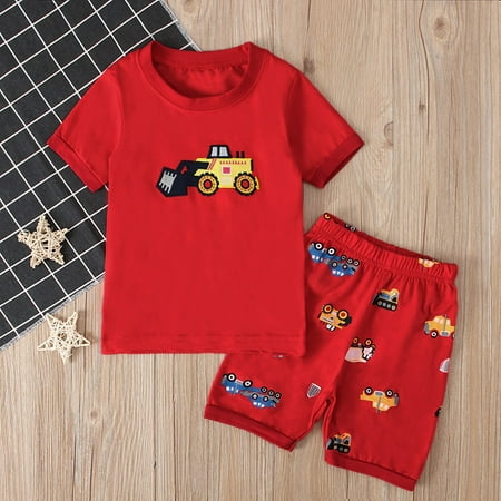 Children Kids Boys Short Sleeve Cartoon Print T-shirt Tops+Shorts Pajamas Set CHMORA
Children Kids Boys Short Sleeve Cartoon Print T-shirt Tops+Shorts Pajamas Set CHMORA