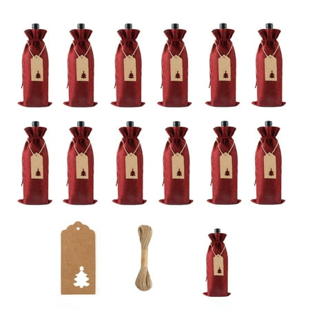 12PCS 13.78*5.9 Inch Burlap Wine Bottle Bags with Tag & String Wine Bottle Covers Bags Drawstring Gift Bags for Christmas and Birthday Parties
12PCS 13.78*5.9 Inch Burlap Wine Bottle Bags with Tag & String Wine Bottle Covers Bags Drawstring Gift Bags for Christmas and Birthday Parties